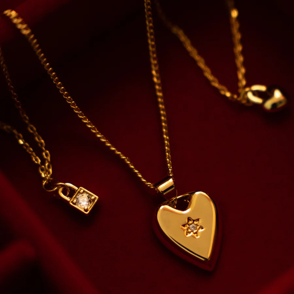 Liberté Penny Gold Locket Necklace Lifestyle | Merchants Homewares