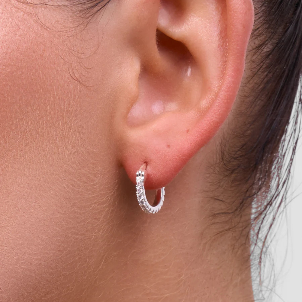 Liberté Piccola Dolce Silver Huggie | Merchant Homewares