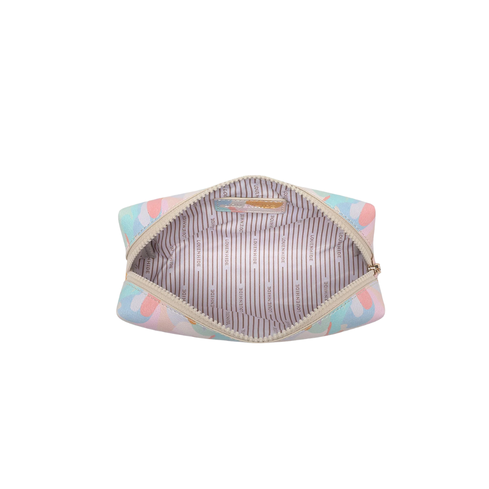 Louenhide Brianna Makeup Bag Mosaic Pastel Open | Merchants Homewares
