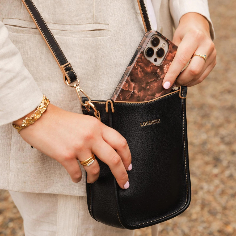 Louenhide Parker Phone Crossbody Bag Black Lifestyle | Merchants Homewares