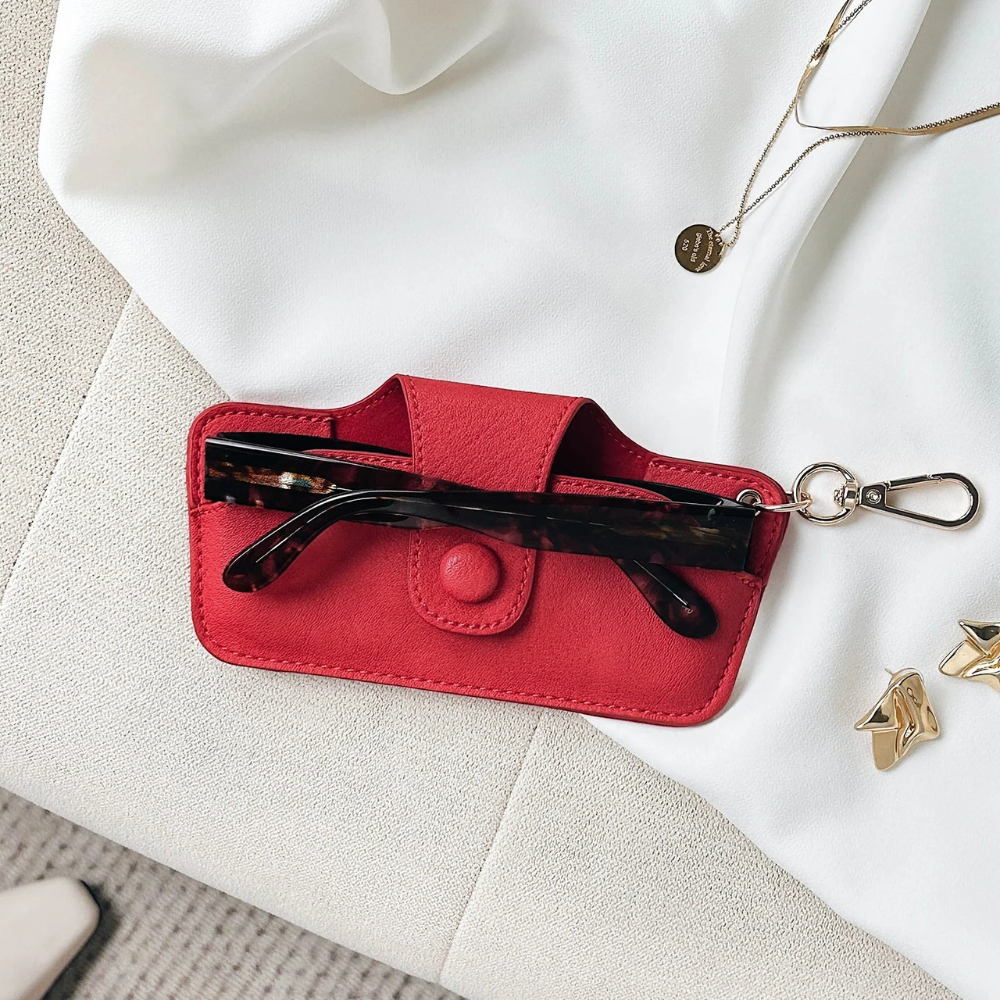 Louenhide Skittle Sunglass Case Raspberry Lifestyle | Merchants Homewares