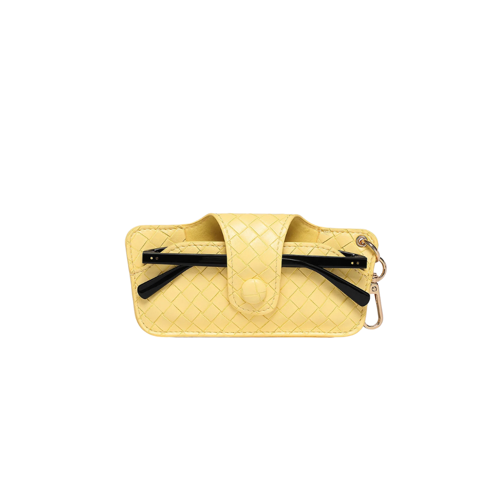 Louenhide Skittle Sunglass Case Woven Butter Yellow With Sunglasses | Merchants Homewares