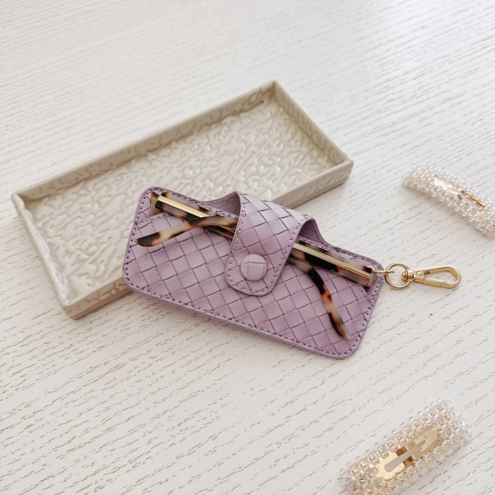 Louenhide Skittle Sunglass Case Woven Lilac Lifestyle | Merchants Homewares