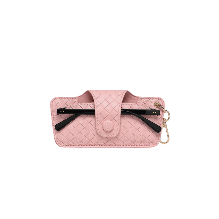 Louenhide Skittle Sunglass Case Woven Pastel Pink With Sunglasses | Merchants Homewares