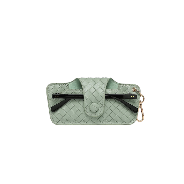 Louenhide Skittle Sunglass Case Woven Sage Green With Sunglasses | Merchants Homewares