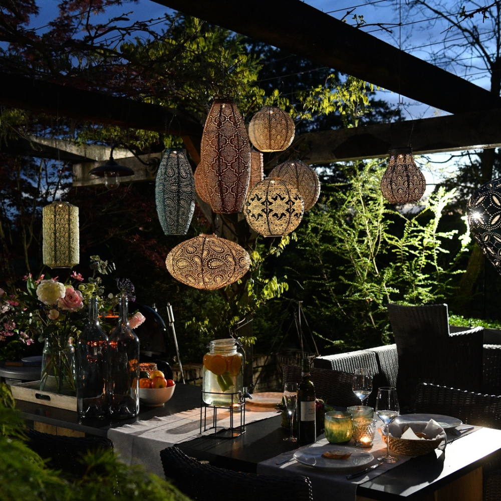 Lumiz Mandela Jar 30cm Copper Solar Lantern Lifestyle | Merchants Homewares