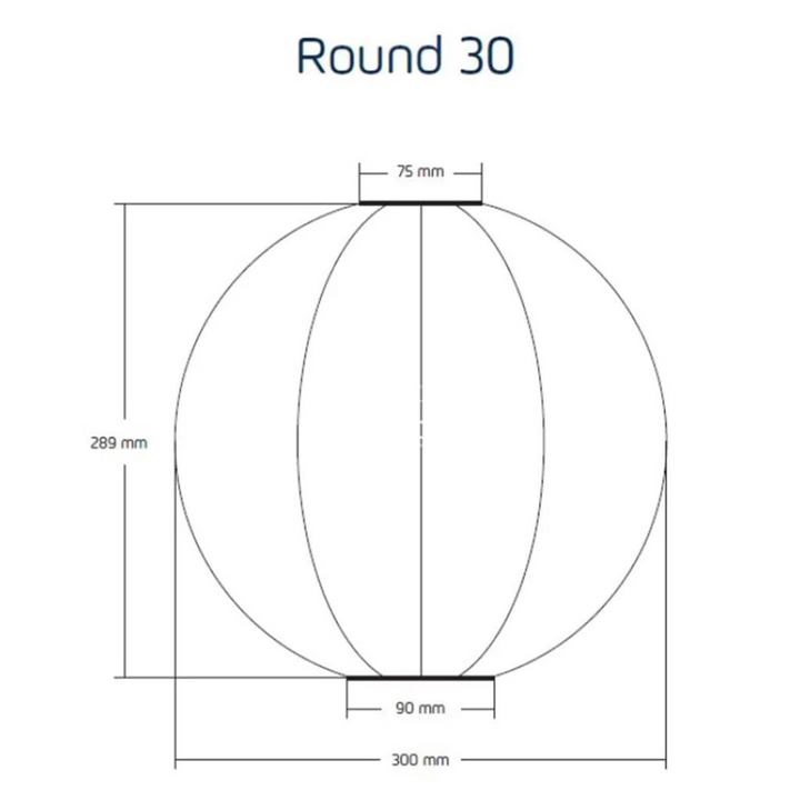 Lumiz Folia Round 30cm Sage Green Solar Lantern DImensions | Merchants Homewares