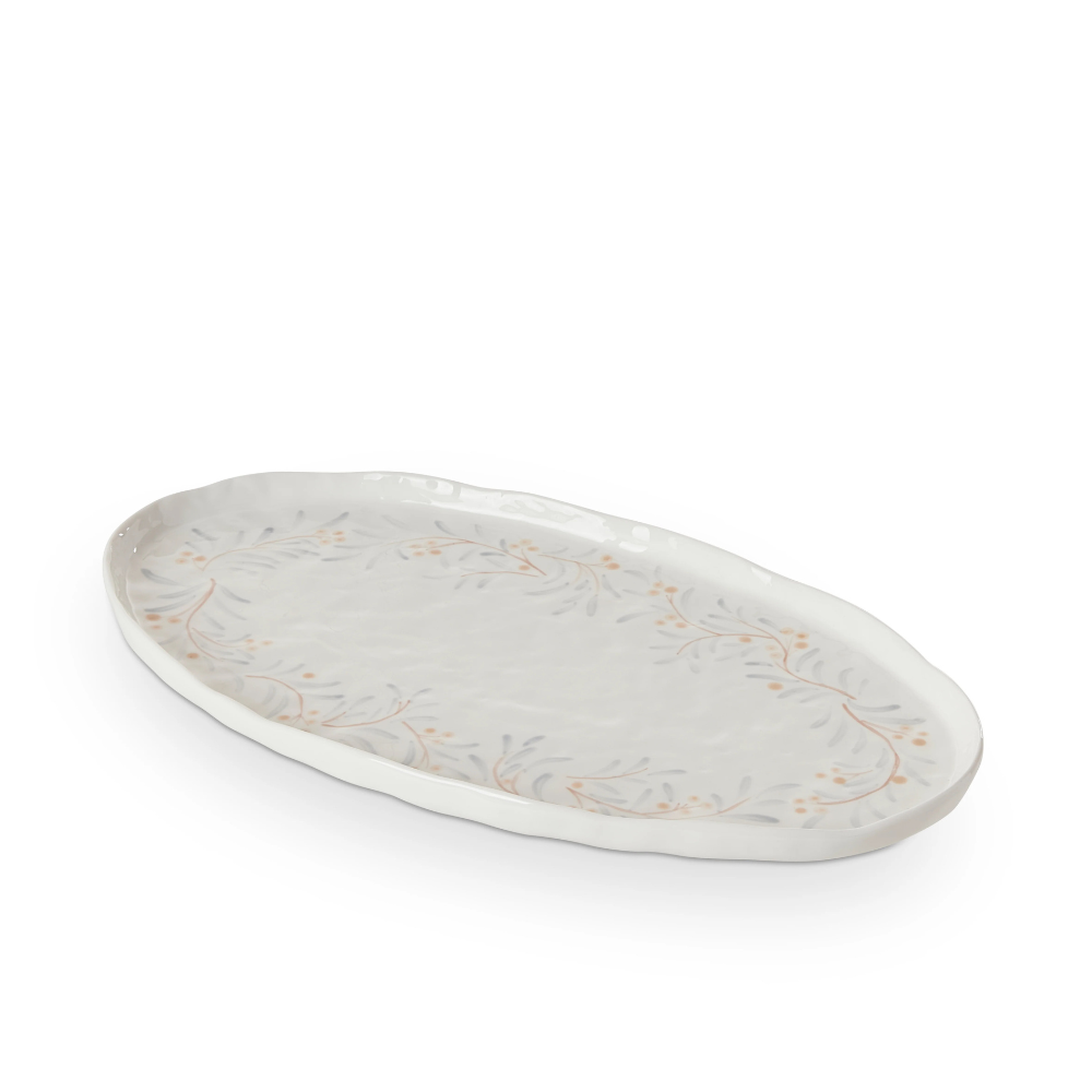 Madras Link Juniper Hand Painted Oval Platter | Merchants Homewares