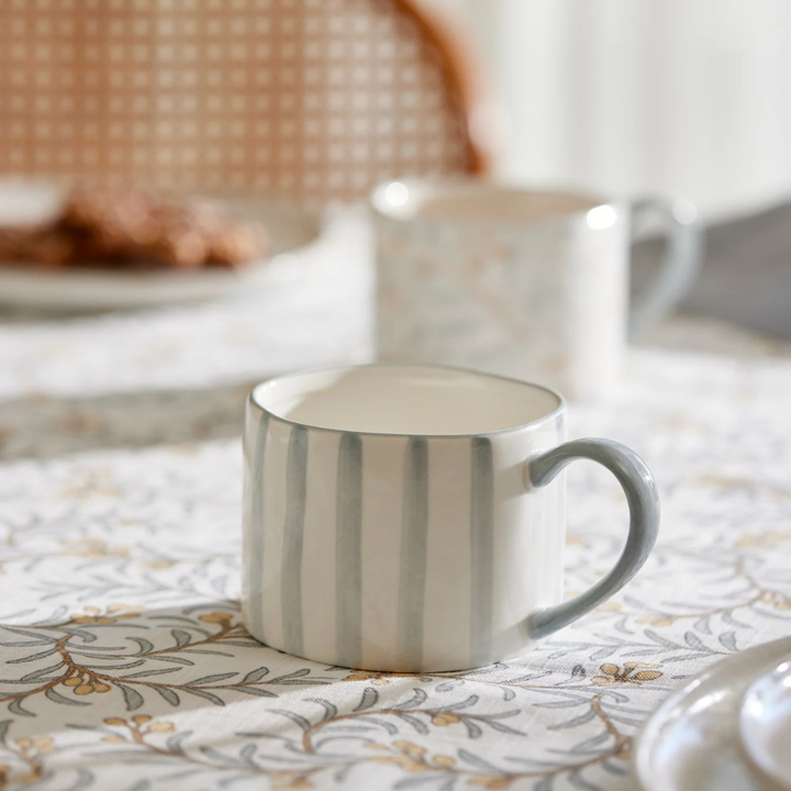 Madras Link Juniper Stripe Hand Painted Mug Lifestyle | Merchants Homewares