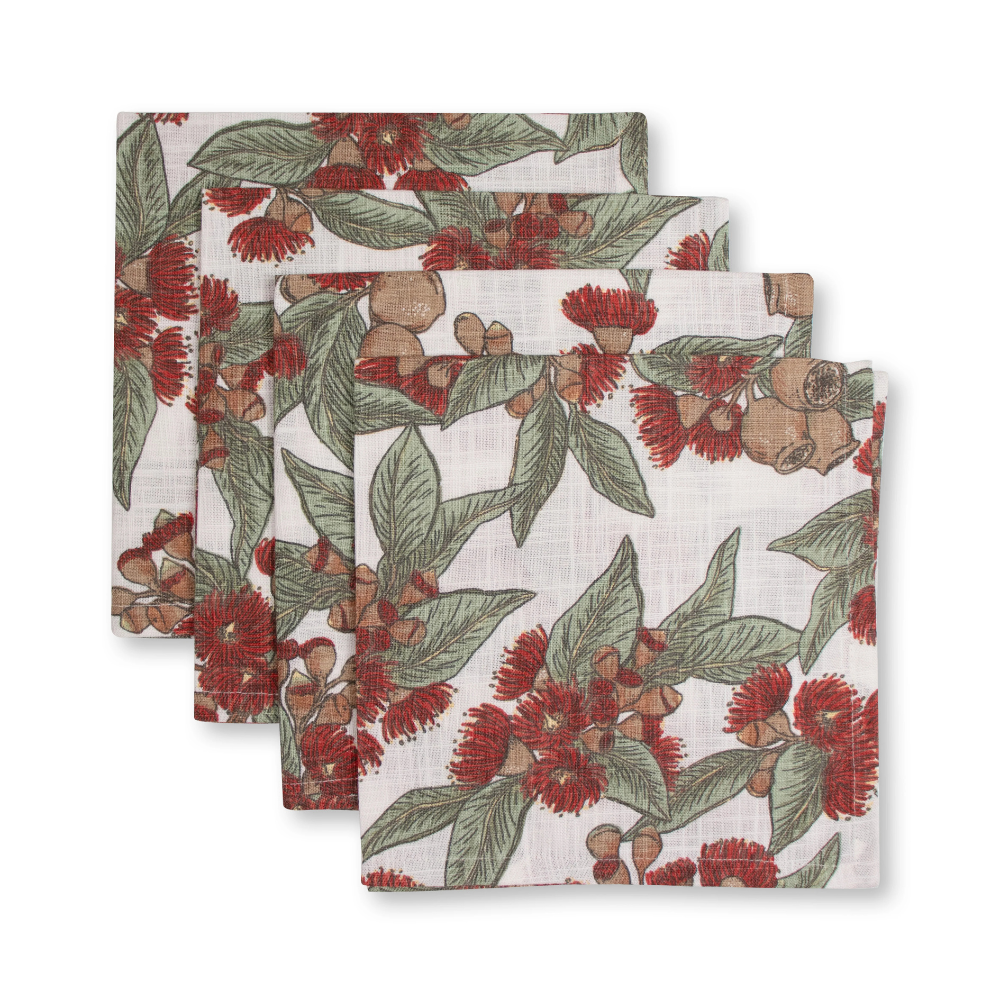Madras Link Natalie Red Napkin Set Of 4 | Merchants Homewares