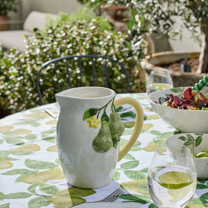 Madras Link Pear Hand Painted Jug Lifestyle | Merchants Homewares