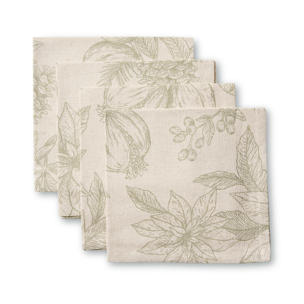 Madras Link Poinsettia Napkin Set Of 4 | Merchants Homewares
