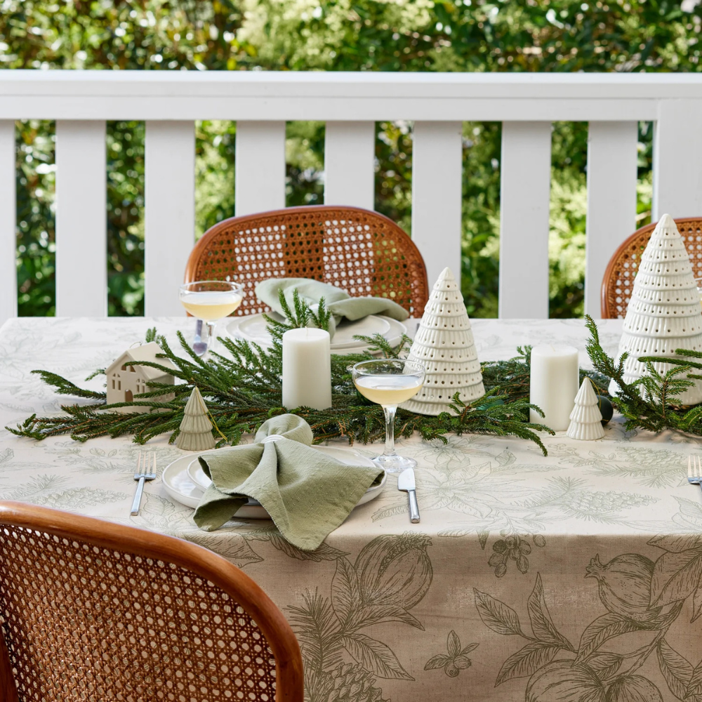 Madras Link Poinsettia Tablecloth 150 x 350cm Lifestyle | Merchants Homewares