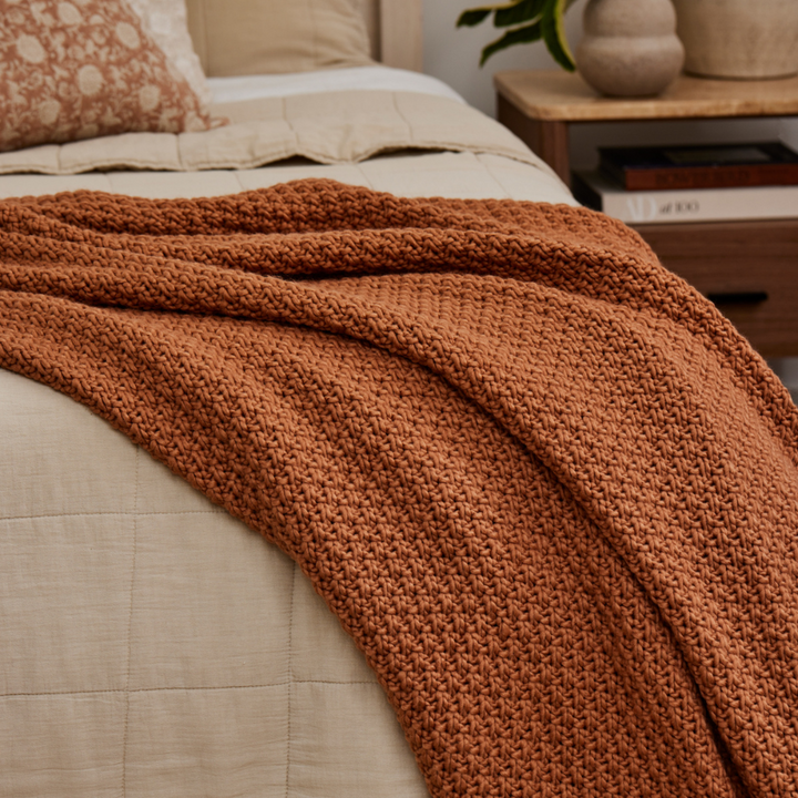 Madras Link Jarah Throw Clay Lifestyle | Merchants Homewares