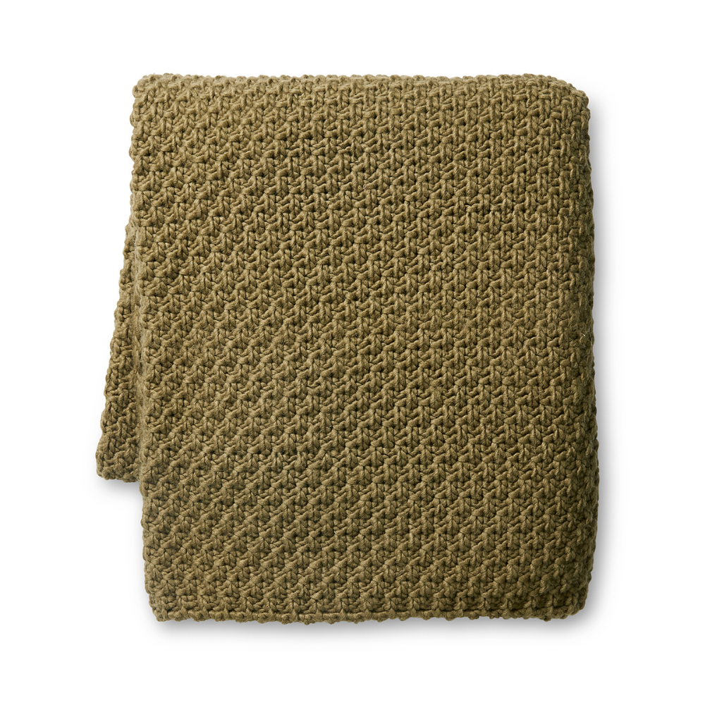Madras Link Jarah Throw Olive | Merchants Homewares