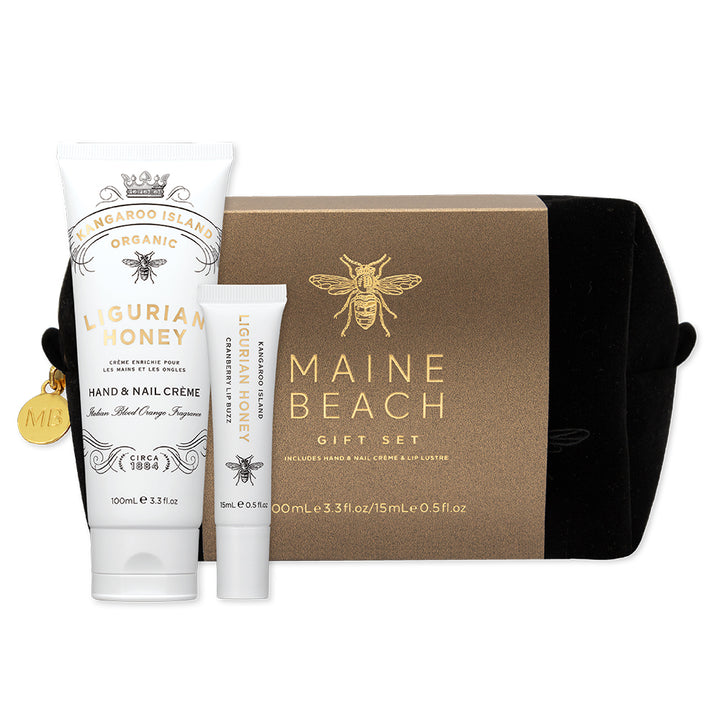 Maine Beach Ligurian Honey Vanity Bag Gift Set | Merchants Homewares