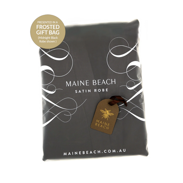 Maine Beach Satin Robe Packaging | Merchants Homewares