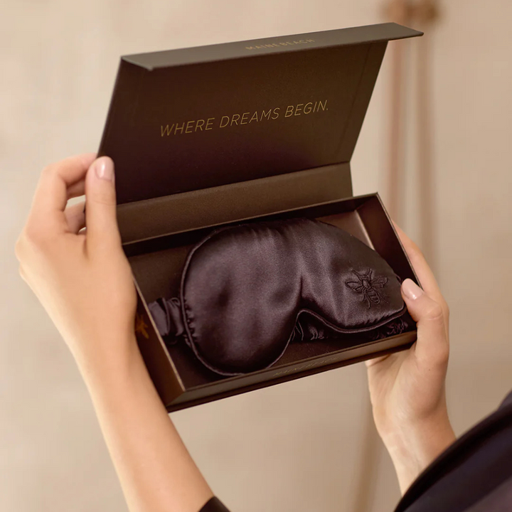 Maine Beach Sleep Eye Mask Midnight Black Lifestyle | Merchants Homewares