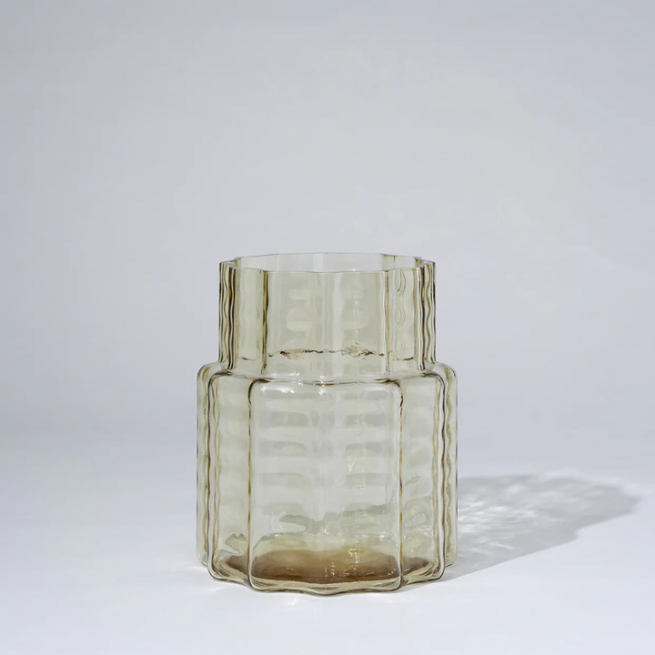 Marmoset Found Jelly Glass Vase Squat Honey | Merchants Homewares