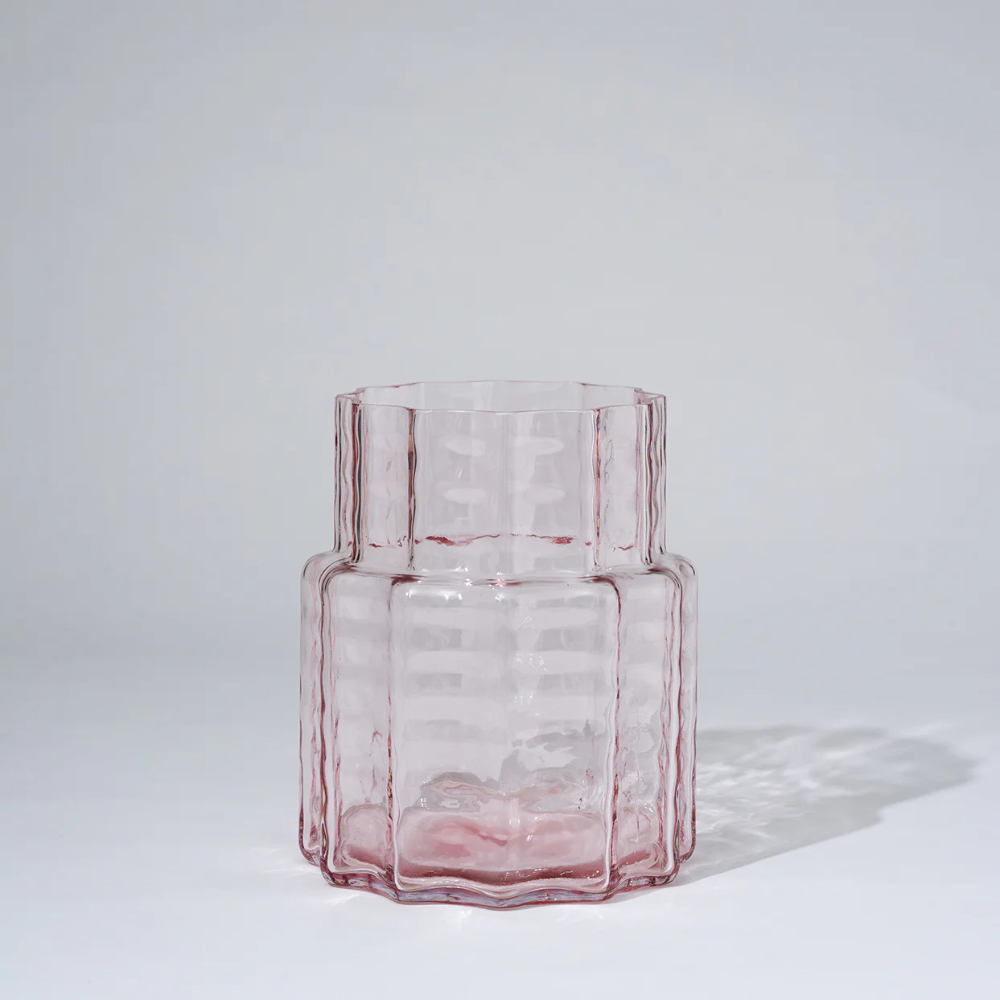 Marmoset Found Jelly Glass Vase Squat Pink | Merchants Homewares