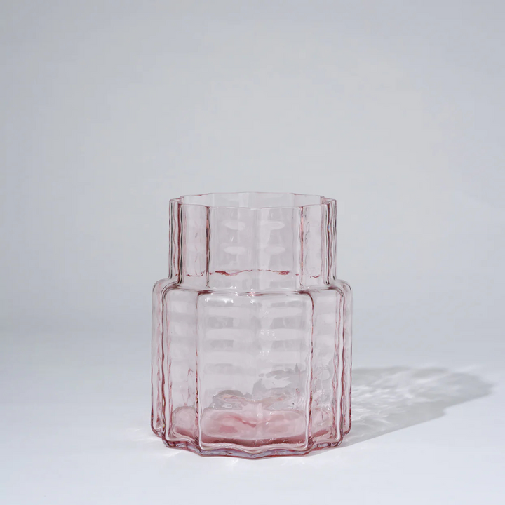 Marmoset Found Jelly Glass Vase Squat Pink | Merchants Homewares
