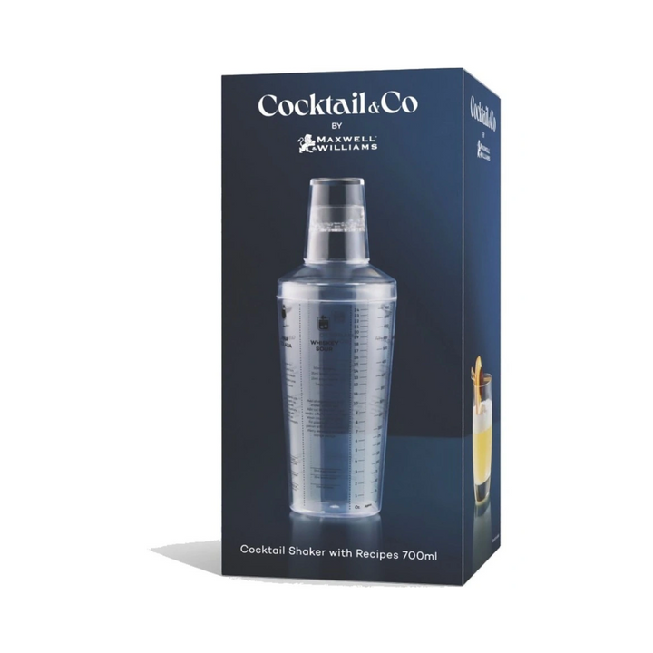 Maxwell & Williams Cocktail & Co Cocktail Shaker with Recipes 700ml Packaged | Merchants Homewares