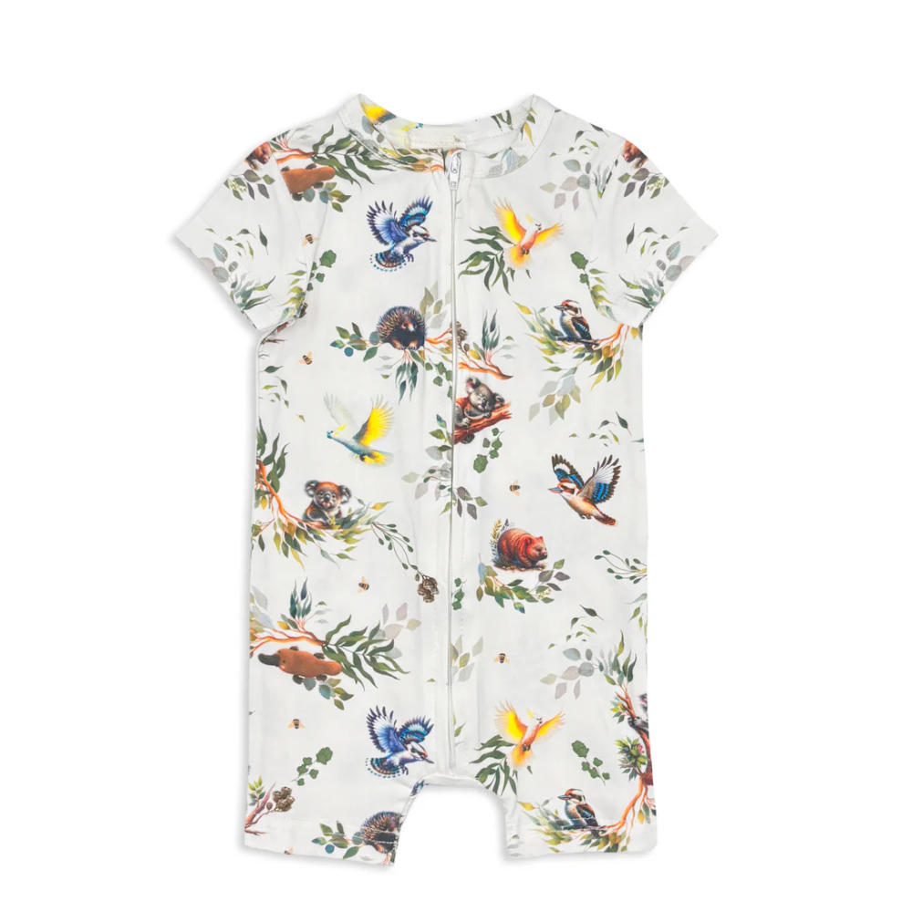 Milky Gumnut Zip Romper | Merchants Homewares