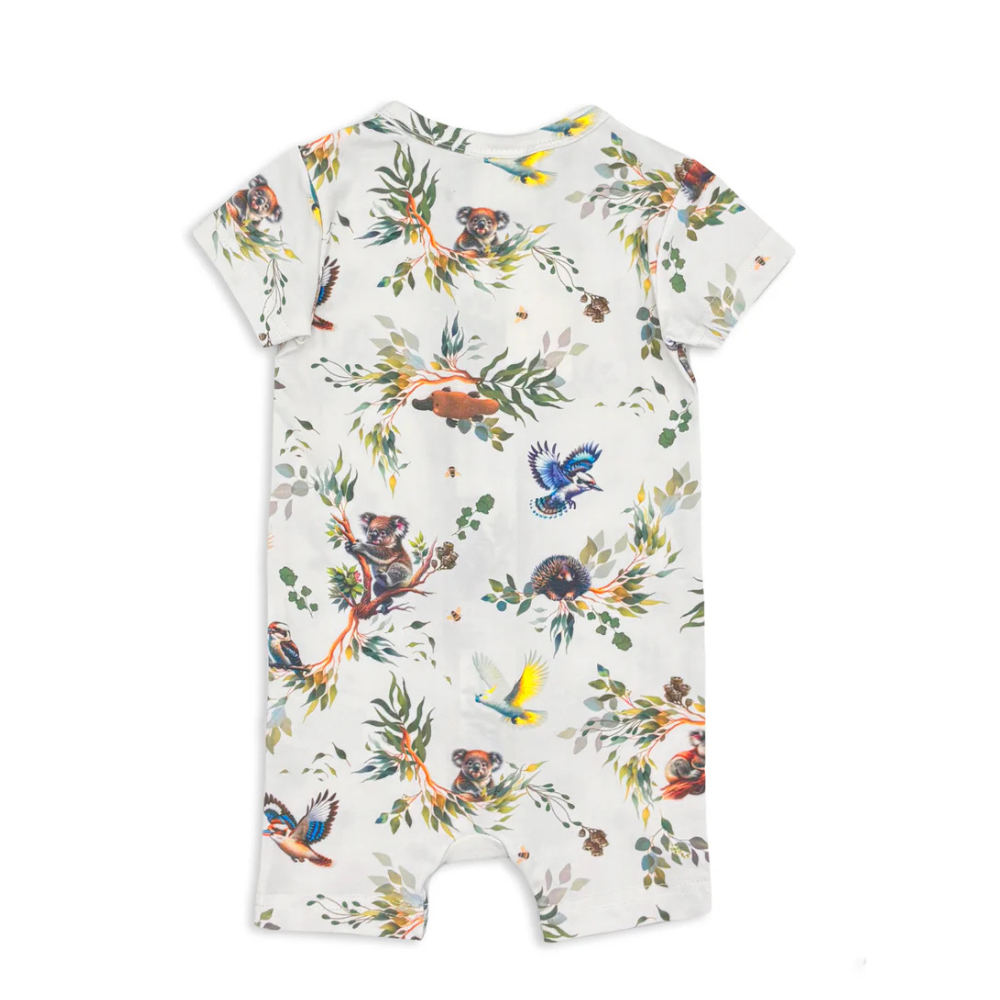 Milky Gumnut Zip Romper Back | Merchants Homewares
