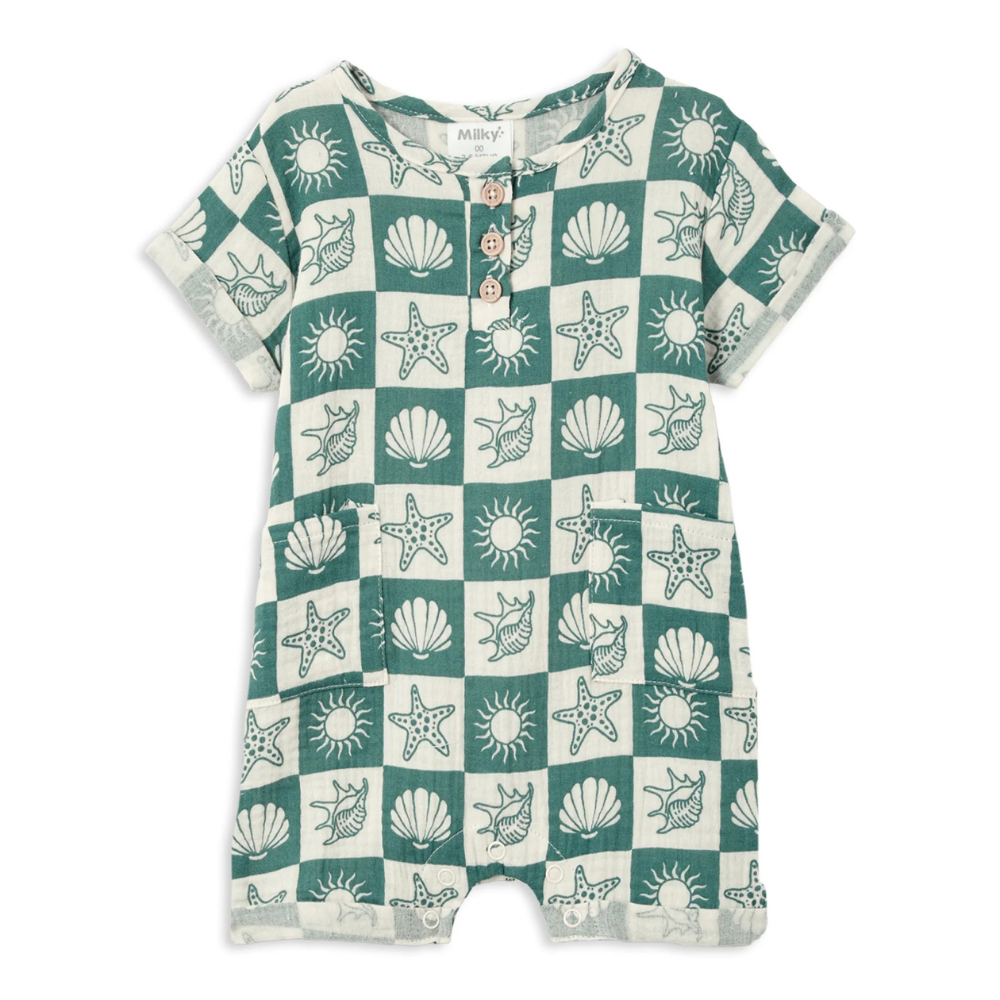 Milky Seaside Crinkle Romper | Merchants Homewares