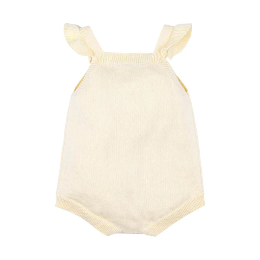 Minihaha Fox & Finch Palm Cove Crochet Flower Knitted Bodysuit Back | Merchants Homewares