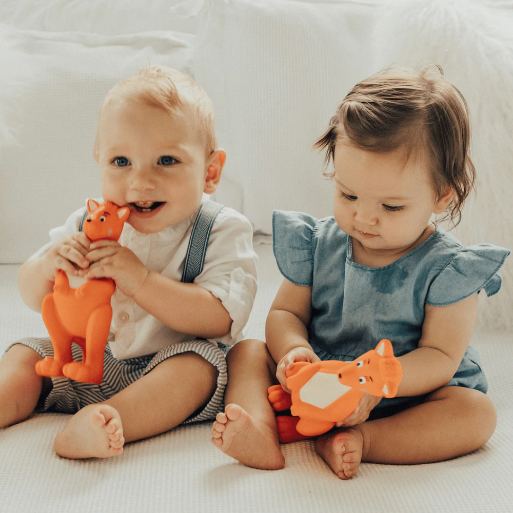 Mizzie The Kangaroo Baby Teething Toy Lifestyle | Merchants Homewares