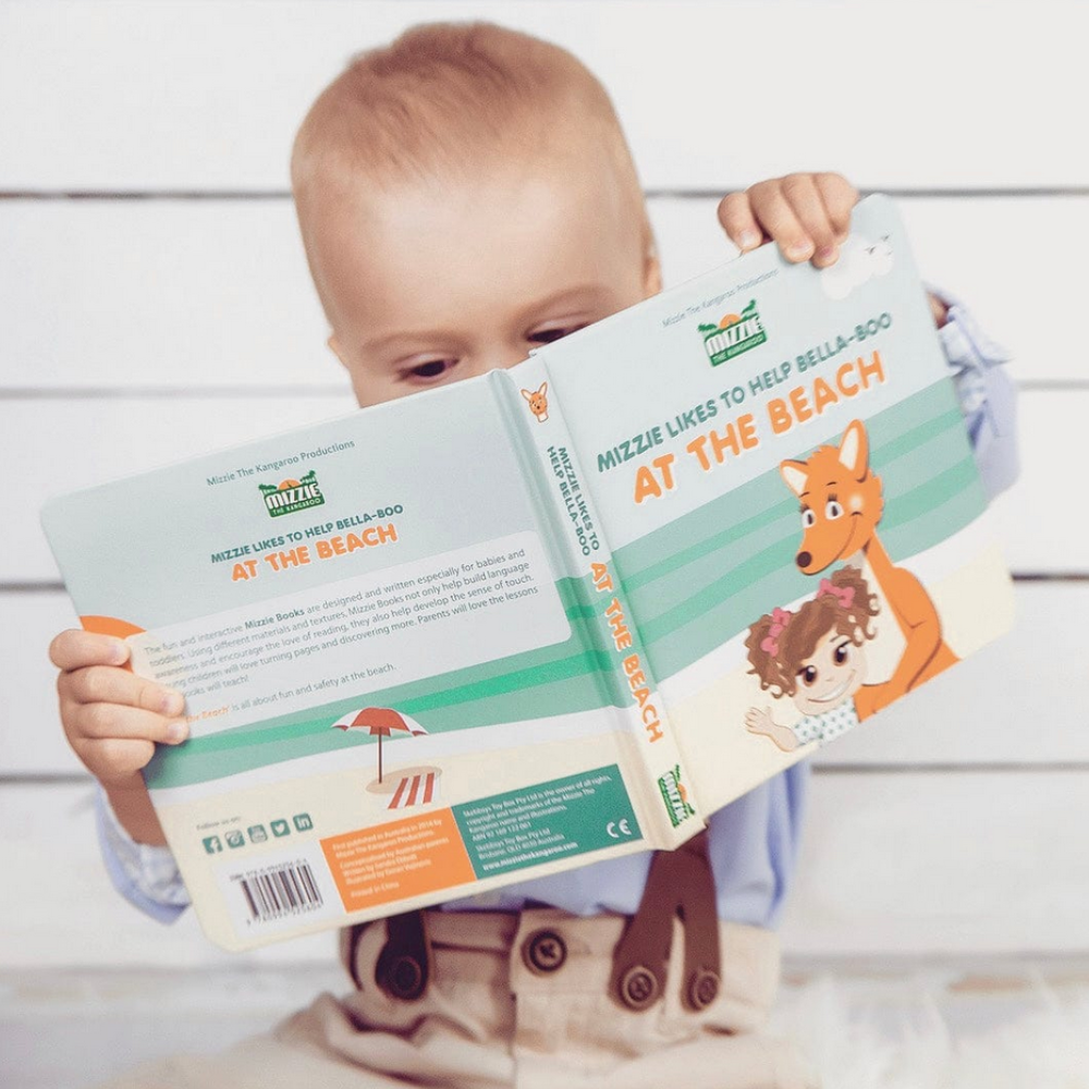 Mizzie The Kangaroo Interactive Board Book At The Beach Lifestyle | Merchants Homewares