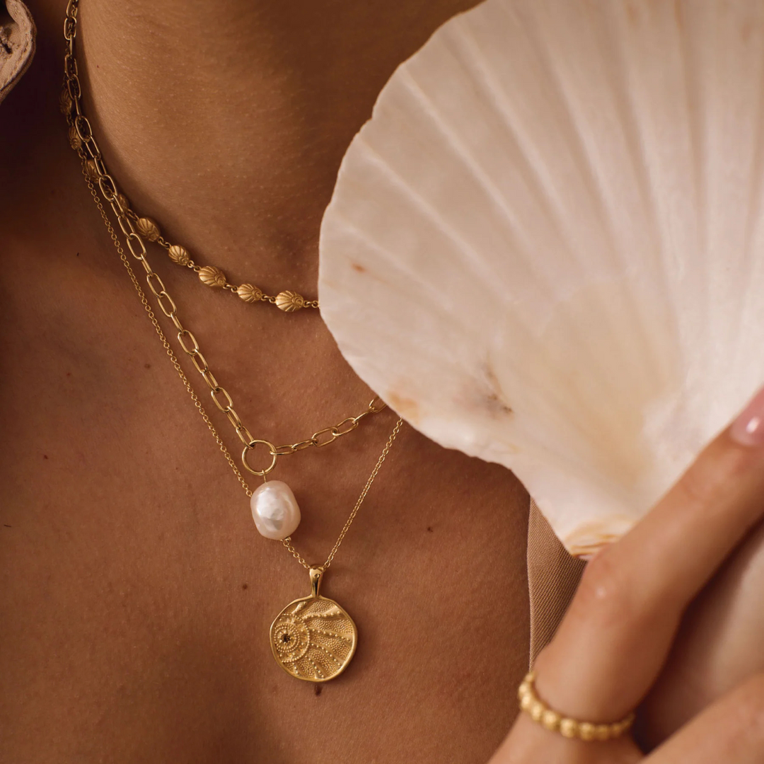 Murkani Sun Spirit Necklace Gold Lifestyle | Merchants Homewares