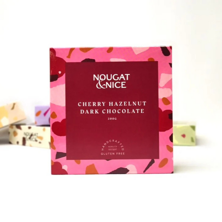 Nougat & Nice Nougat Box 200g Cherry Hazelnut & Dark Chocolate | Merchants Homewares