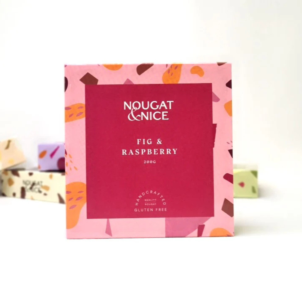 Nougat & Nice Nougat Box 200g Fig & Raspberry | Merchants Homewares