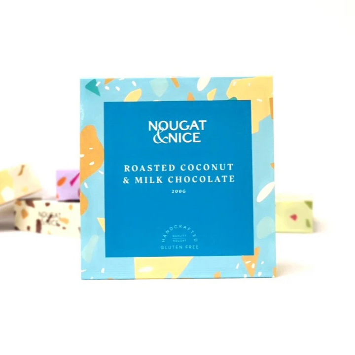 Nougat & Nice Nougat Box 200g Roasted Coconut & Milk Chocolate | Merchants Homewares