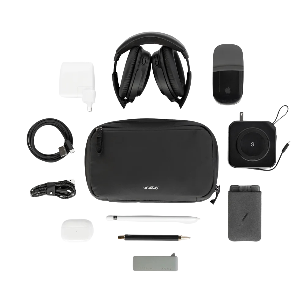 Orbitkey 2-in-1 Tech Pouch Black Lifestyle | Merchants Homewares