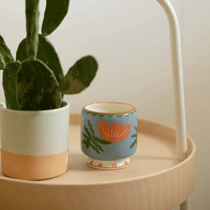 Paddywax A Dopo 8oz Handpainted Ceramic Candle Cactus Flower Lifestyle | Merchants Homewares