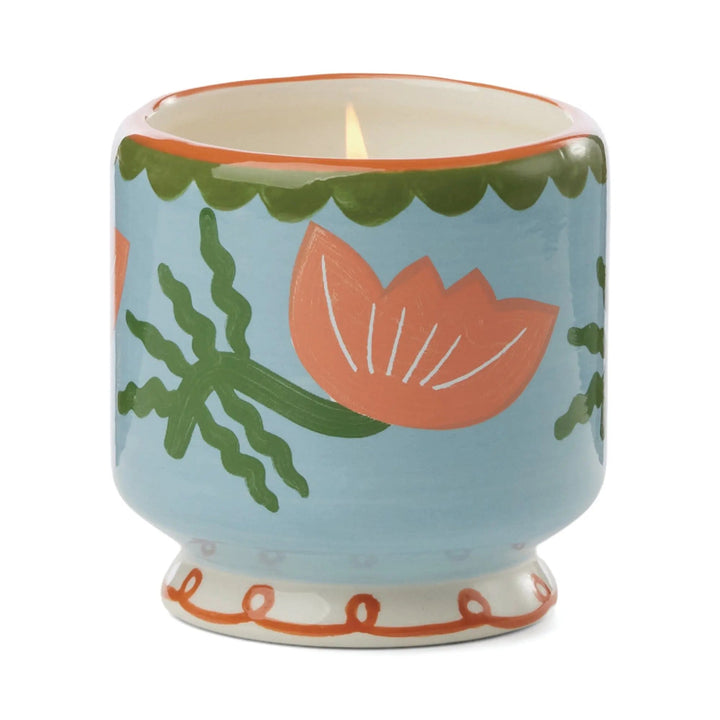Paddywax A Dopo 8oz Handpainted Ceramic Candle Cactus Flower | Merchants Homewares