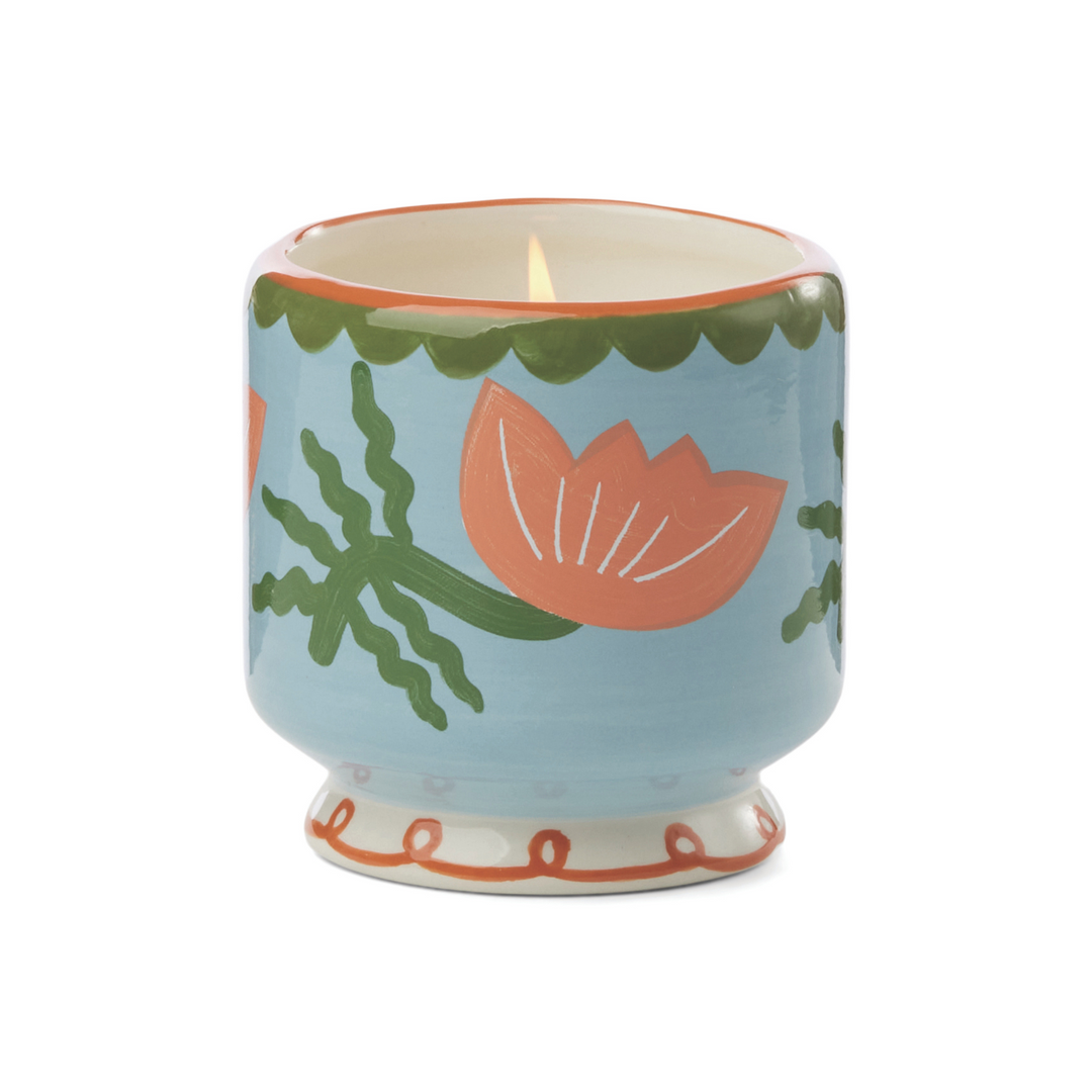 Paddywax A Dopo 8oz Handpainted Ceramic Candle Cactus Flower | Merchants Homewares