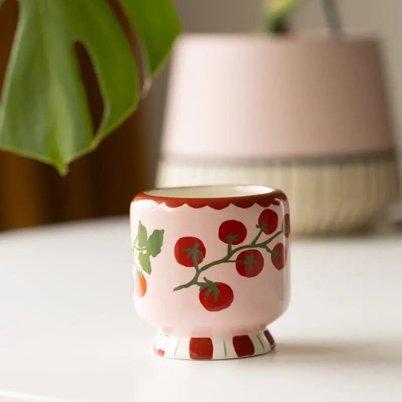 Paddywax A Dopo 8oz Handpainted Ceramic Candle Heirloom Tomato Lifestyle | Merchants Homewares