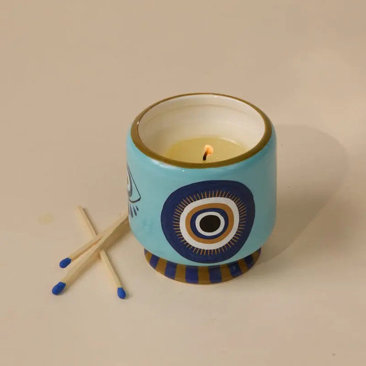 Paddywax A Dopo 8oz Handpainted Ceramic Candle Incense & Smoke Lifestyle | Merchants Homewares