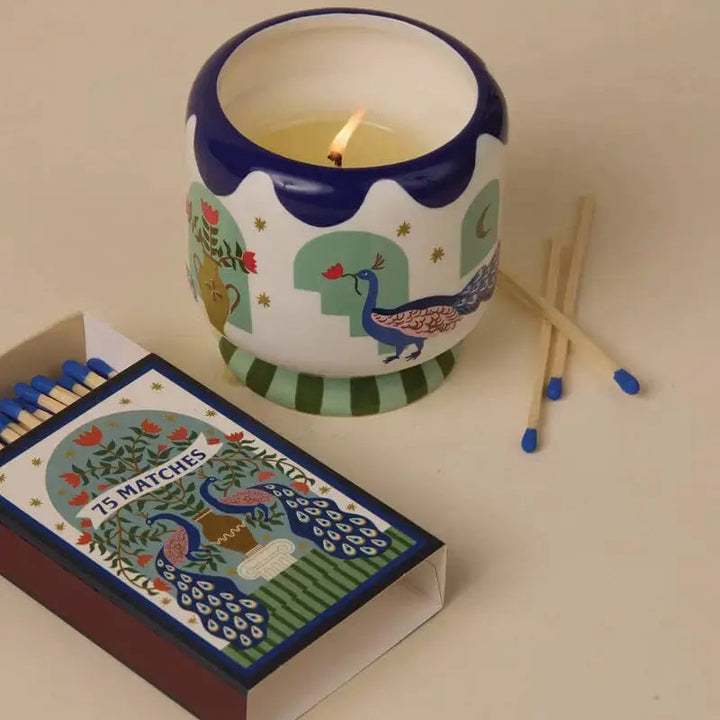 Paddywax A Dopo 8oz Handpainted Ceramic Candle Misted Lime Lifestyle | Merchants Homewares
