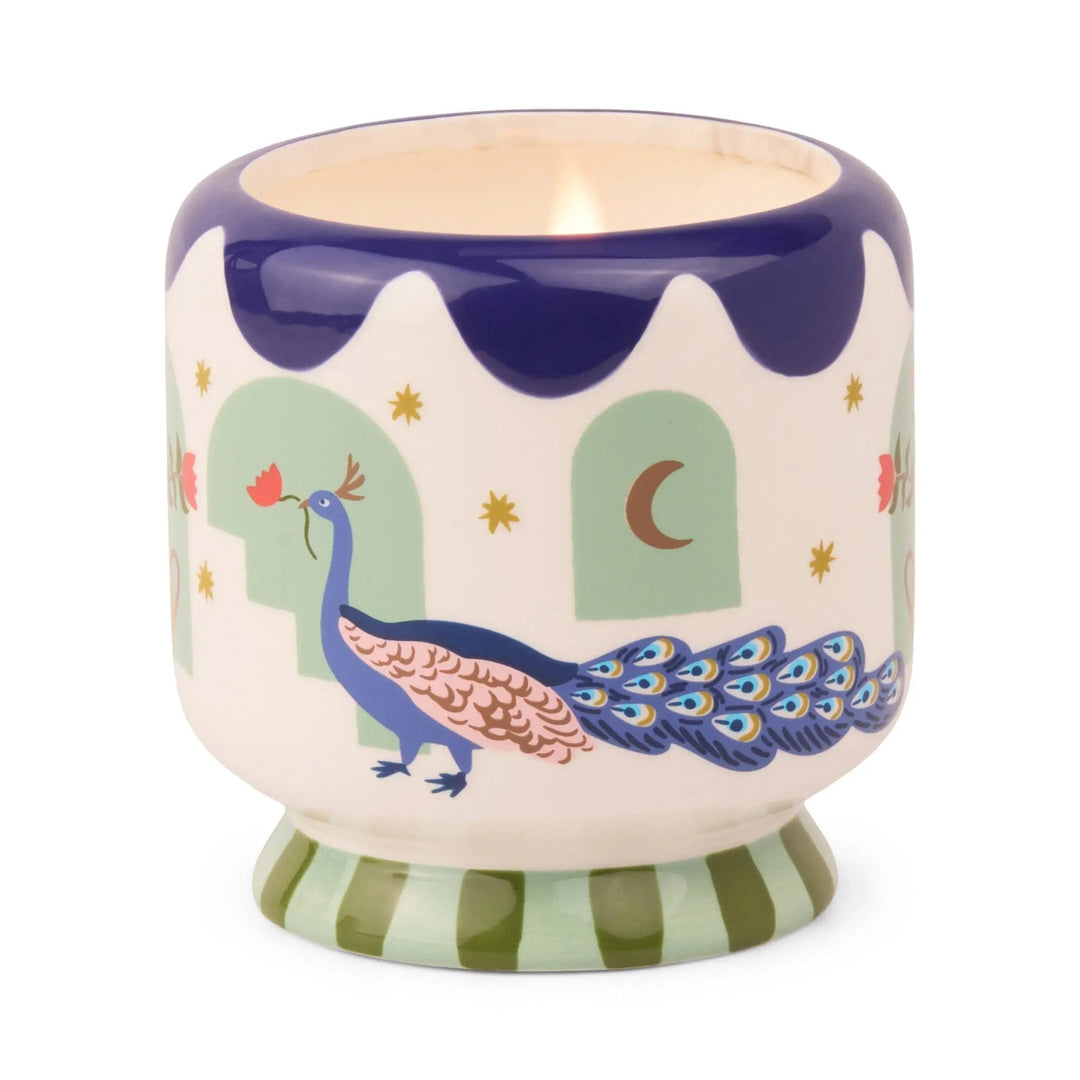 Paddywax A Dopo 8oz Handpainted Ceramic Candle Misted Lime | Merchants Homewares