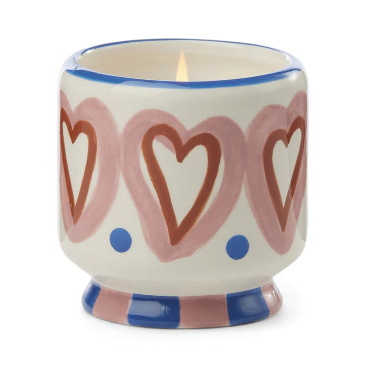 Paddywax A Dopo 8oz Handpainted Ceramic Candle Rosewood Vanilla | Merchants Homewares