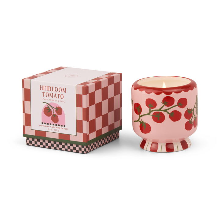 Paddywax A Dopo 8oz Handpainted Ceramic Candle Tomato Vine | Merchants Homewares