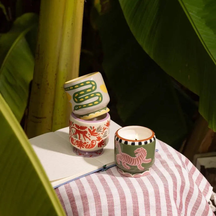 Paddywax A Dopo 8oz Handpainted Ceramic Candle Wild Lemongrass Lifestyle | Merchants Homewares