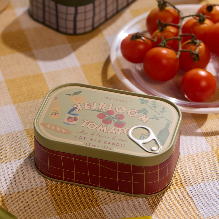 Paddywax Bistro 4.5oz Tin Candle Heirloom Tomato Lifestyle | Merchants Homewares