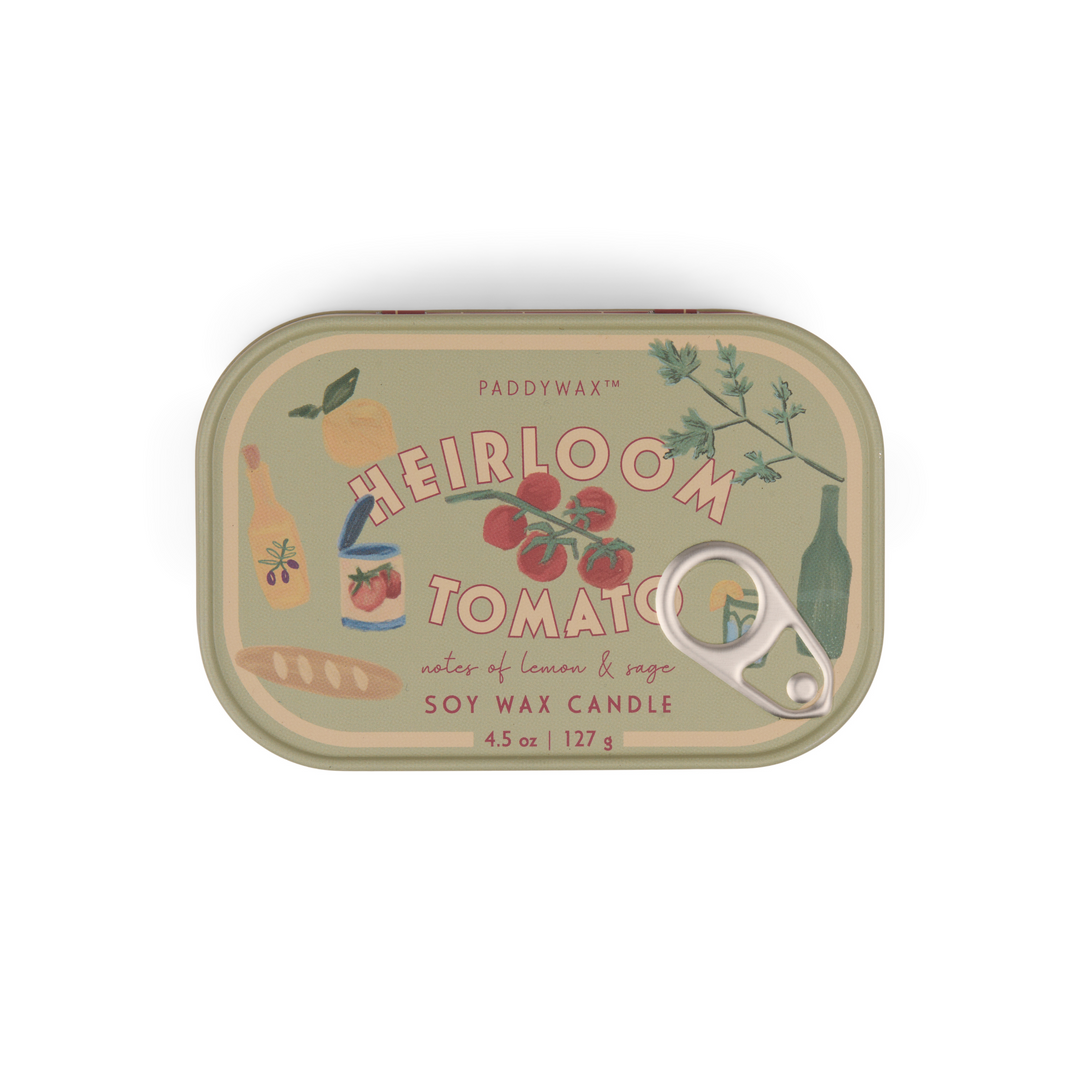 Paddywax Bistro 4.5oz Tin Candle Heirloom Tomato | Merchants Homewares