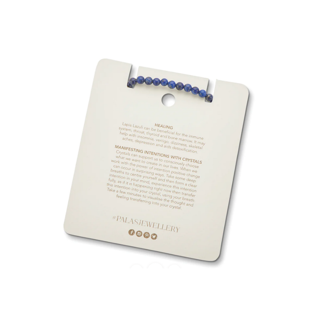 Palas Gem Bracelet Lapis Lazuli Card Back | Merchants Homewares